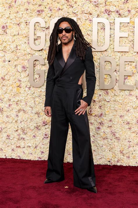 Lenny Kravitz On The Red Carpet For The 81st Golden Globe Awards