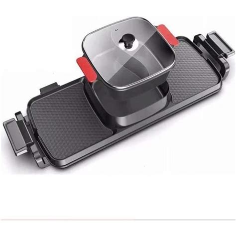 2 En 1 Barbecue Bbq Hot Pot 1300W Cinq Niveaux À Deux Boutons Contrôle De La Température