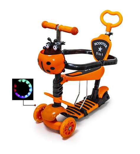 Детский самокат - трансформер 5 в 1 Scooter L-Beetle с бортиком и ...