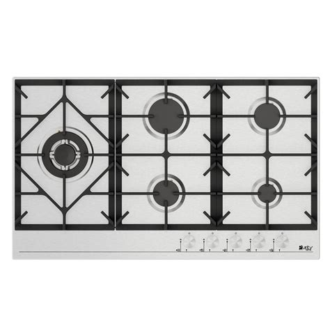 Purity Built In Gas Hob 5 Burners 90 Cm Stainless Steel Hpt907s