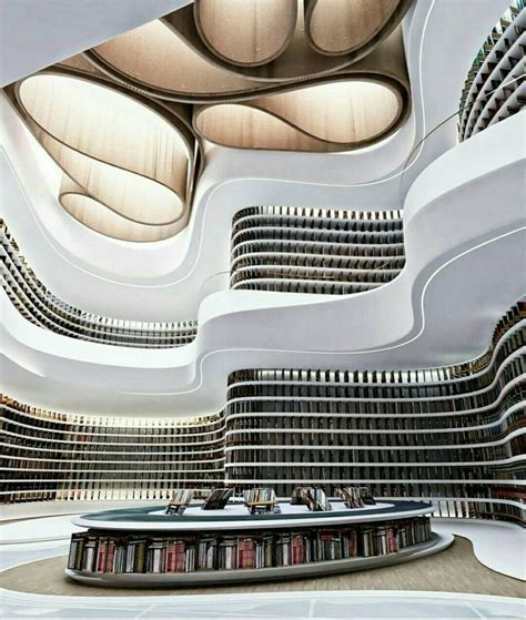 Pin By Erima On Architecture Futuristic Library Futuristic Interior