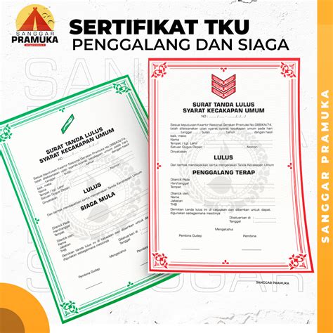 Jual Sertifikat TKU Siaga Tanda Lulus TKU Siaga Shopee Indonesia