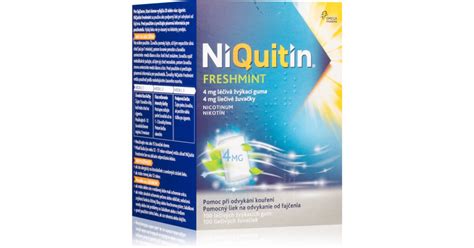 NiQuitin Freshmint gum 4 mg léčivá žvýkací guma při odvykání kouření