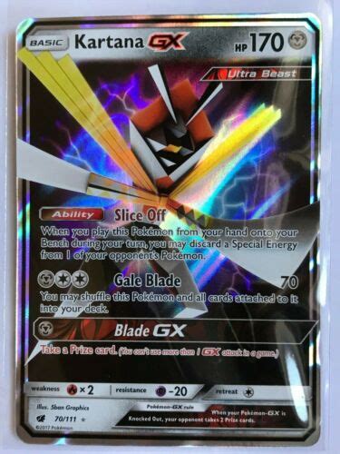 Kartana Gx Ultra Rare Sm Crimson Invasion Card Pokemon Tcg Nm