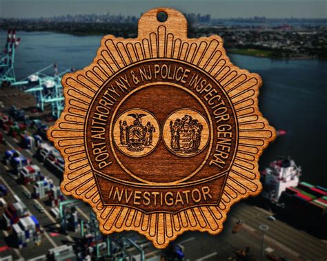 Personalized Wooden Ny Nj Port Authority Police Badge Hanging Etsy