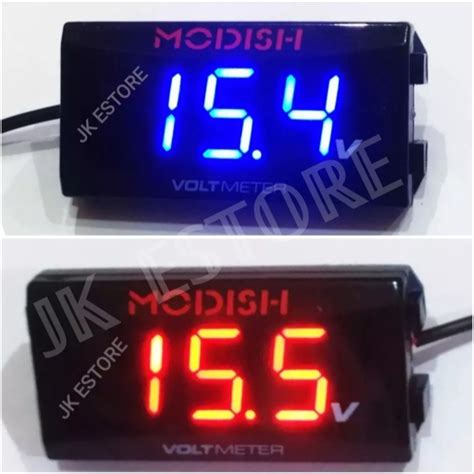 Jual Volt Meter Digital Waterproof Motor Voltmeter Aki Slim Mini Anti