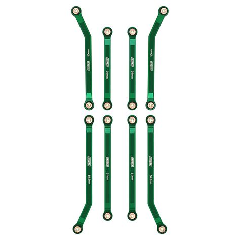 Injora 8pcs Aluminum High Clearance 4 Links Set For Axial Scx24 C10 Je