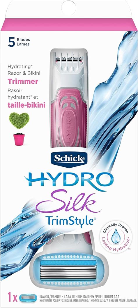 Schick Hydro Silk TrimStyle Hydrating Razor Bikini Pubic Trimmer Includes 1 Razor Refill