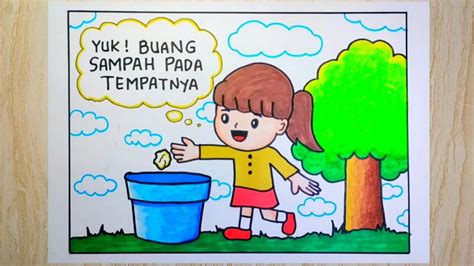 ﻿7 Contoh Poster Kebersihan Dan Pelestarian Lingkungan Sekolah Yang Mudah Digambar Lengkap