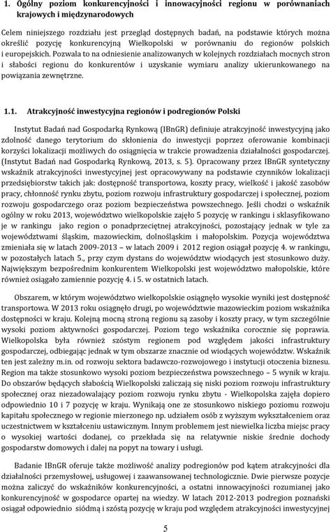 Innowacyjność i konkurencyjność Wielkopolski Ujęcie systemowe PDF