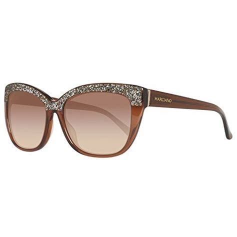 Marciano By Guess Gm730 50f Brown Cat Eye Plastic Sunglasses Frame 55