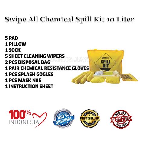 Jual Chemical Spill Kit 10 Liter Swipe All Chemical Spill Kit Kemasan