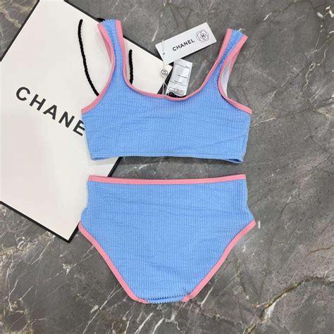 CHA Rib Blue Pink Bikini Made To Order Jessica S Closet