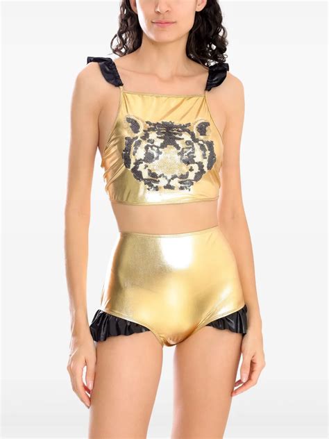 Brigitte Carnaval Bikini Set Gold Farfetch
