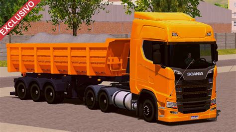 Skin Scania S Laranja na Caçamba QUALIFICADA EXCLUSIVO Skins Games