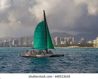 Waikiki Sunset Sailing Catamaran: Over 73 Royalty-Free Licensable Stock ...