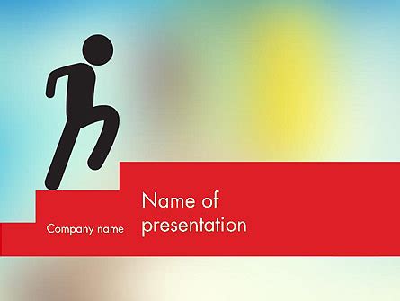 Stickman Walking Upstairs Presentation Template for PowerPoint and ...