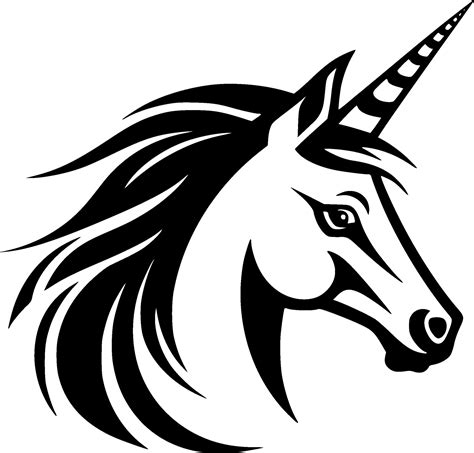 Unicorn - Black and White Isolated Icon - Vector illustration 29854152 ...