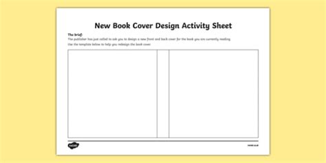 New Book Cover Design Worksheet Worksheet Irish Worksheet