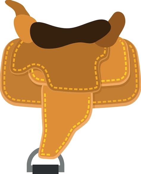 Clip Art Vectorial De Una Silla De Montar Aislada Sobre Fondo