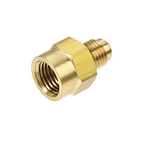 Amazon.com: uxcell Brass Pipe fitting, 1/4 SAE Flare Male to 1/4NPT ...
