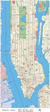 Editable Manhattan Street Map (High Detail) - Illustrator / PDF ...