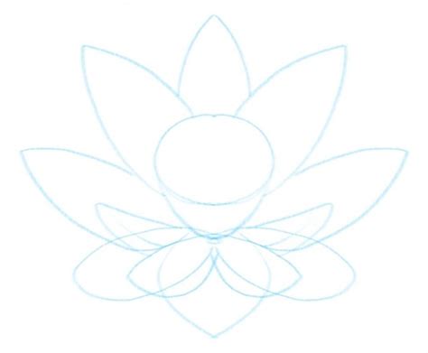 The Lotus Flower Drawing In 5 Simple Steps