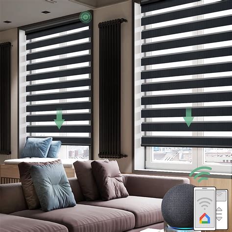 Yoolax Motorized Zebra Blinds Smart Home Devices