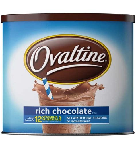 Ovaltine Rich Chocolate Drink Mix 18 Oz Canister