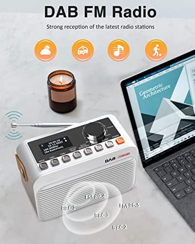 Greadio DAB/DAB+Digital Radio, DAB Radio with Bluetooth, Portable Mains ... 
