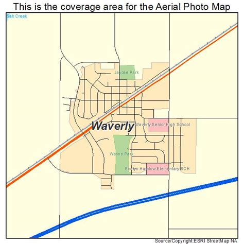 Aerial Photography Map of Waverly, NE Nebraska