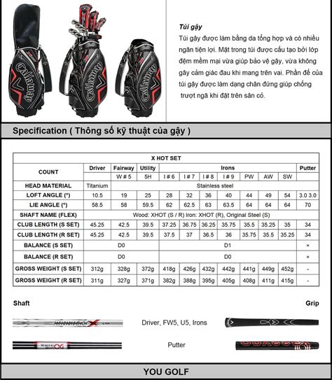 B G Y Golf Fullset Callaway X Hot Yougolf C A H Ng G Y Golf Ch Nh H Ng N T H N Qu C