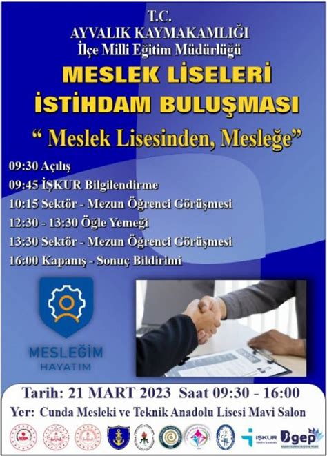 Meslek L Seler St Hdam Bulu Masi Cunda Mesleki Ve Teknik Anadolu Lisesi