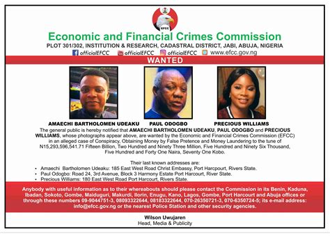 Economic And Financial Crimes Commission Efcc Amaechi Bartholomen