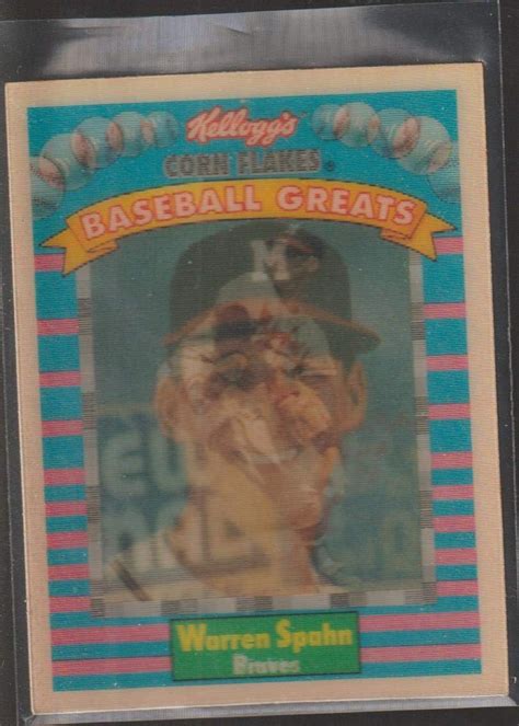 Amazon Warren Spahn Baseball Card Sportflics Kellogg S Corn