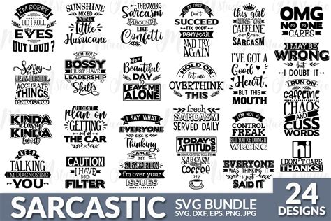 Sarcastic Svg Bundle Funny SVG Files 1175110 Cut Files Design