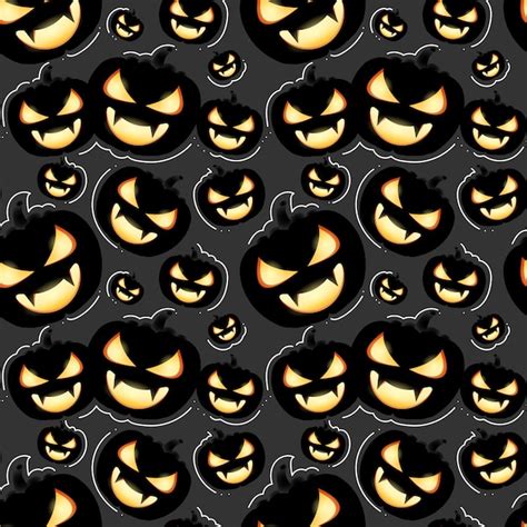 Premium Vector Vector Seamless Background Pattern Halloween Pumpkin