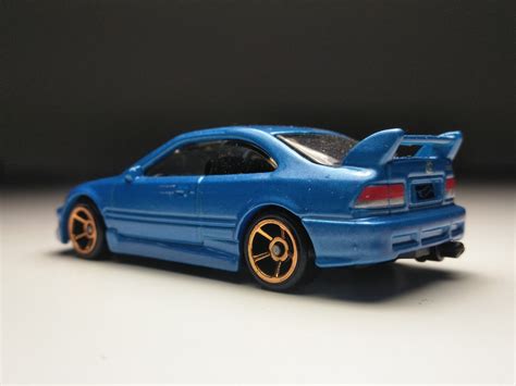 Honda Civic Si Blue Hot Wheels 1 64 Scale Custom Plastic Etsy