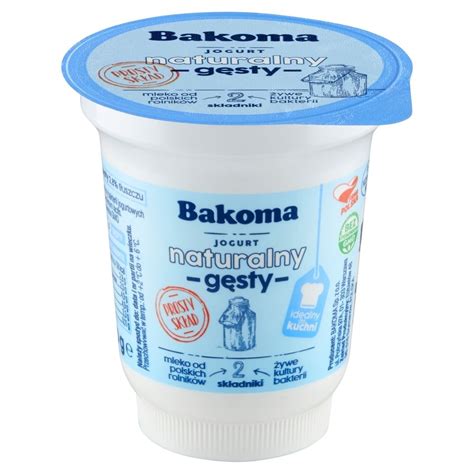 Bakoma Jogurt Naturalny G Sty G Zakupy Online Z Dostaw Do Domu