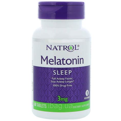 Мелатонин, Natrol, Melatonin, 3 мг, 60 таблеток (20888) IB, код ...