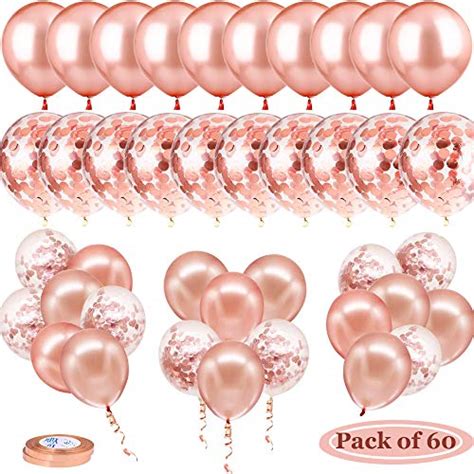 Q Wooff Ballon Rose Gold Ballon Anniversaire Pi Ces Contient