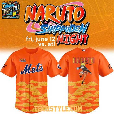 New York Mets X Naruto Shippuden Night 2026 Anime Baseball Jersey