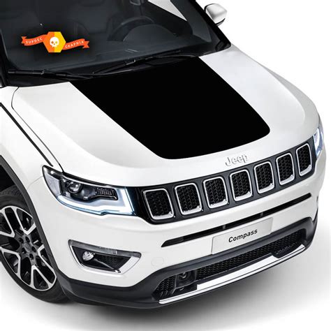 2017 2021 Jeep Compass Hood Racing Graphic Vinyl Decals Sticker