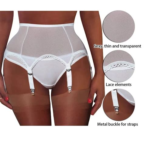 Porte Jarretelle Jarretelles Translucides Pour Femmes Lingerie Sexy