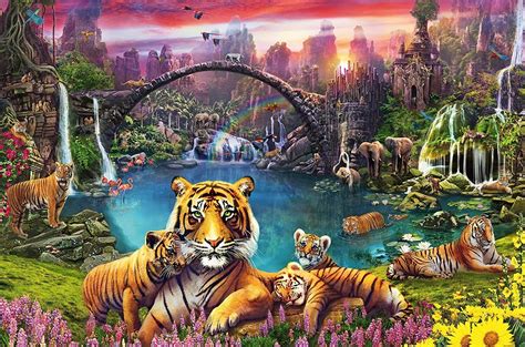 Ravensburger Tigers in Paradise 1000 Piece Jigsaw Puzzle