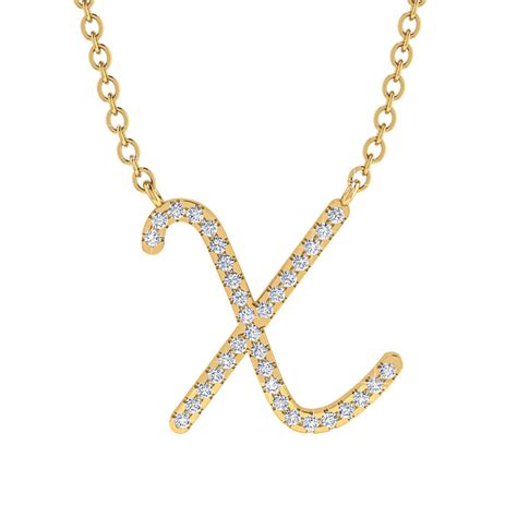 Diamond Gold Letter Necklace - X – Segal Jewelry