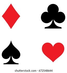 Playing Card Symbols Set Stock Vector (Royalty Free) 672548644