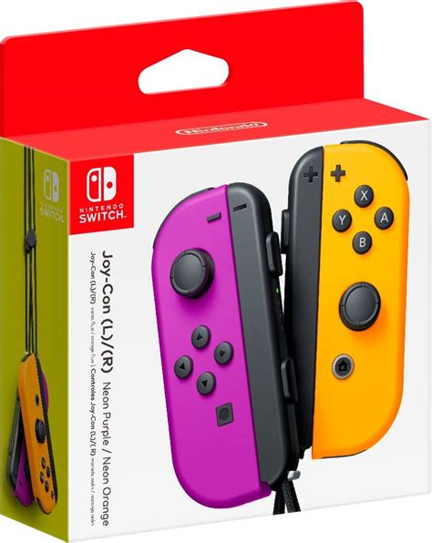 Joy-Con (L/R) Wireless Controllers for Nintendo Switch Neon Purple/Neon ...