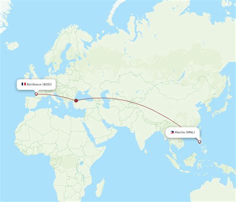 Flights From Bordeaux To Manila BOD To MNL Flight Routes