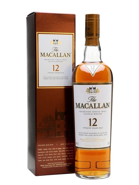The Macallan Highland Single Malt Scotch Whisky 12 Years Old (750 ML ...